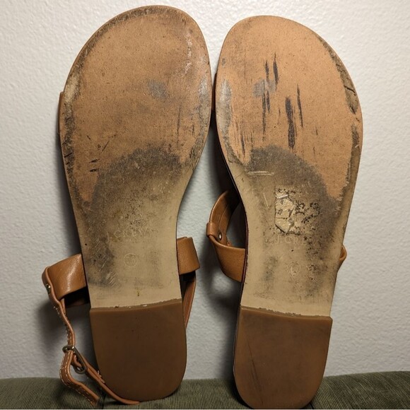 J Crew Tan leather sandals Sz 7.5 - Picture 8 of 10